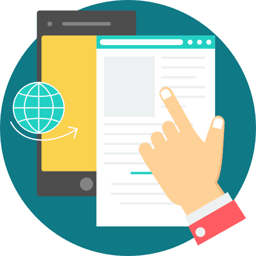 Illustration of a website