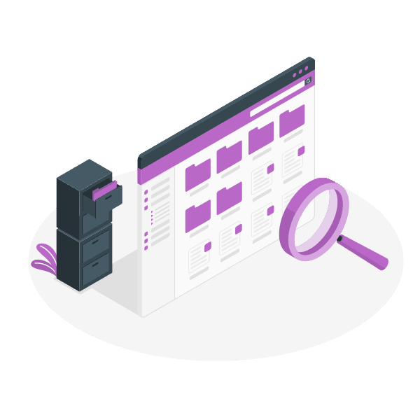 Illustration of searching teaching resources