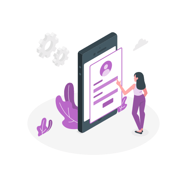 Illustration of signing in to teach on mobile