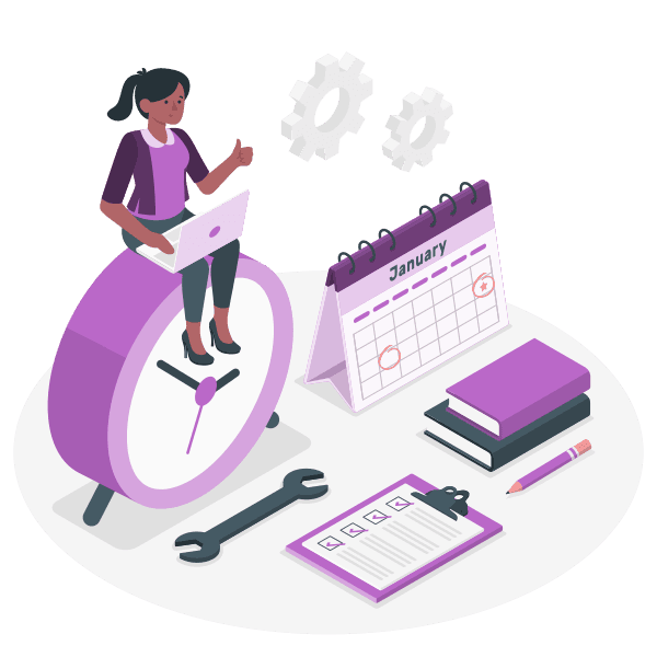 Illustration of managing a school timetable