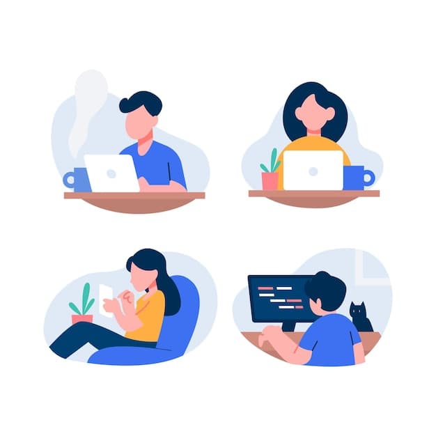 Illustration of planning on a laptop
