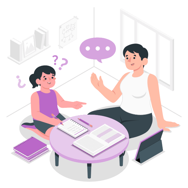 Illustration of homework assignments on a student journey